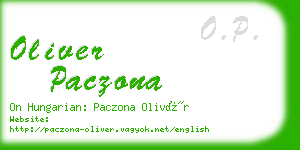 oliver paczona business card